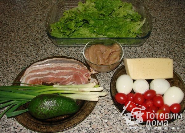 Американский салат &quot;Кобб&quot; - Cobb Salad фото к рецепту 1