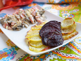 Гарнир из картофеля и свеклы