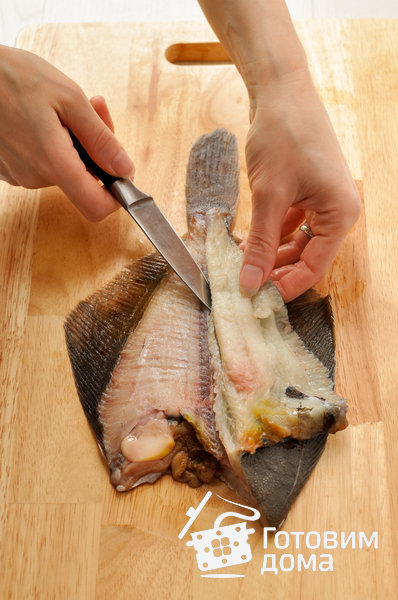 Камбала (разделка плоской рыбы на филе) фото к рецепту 3
