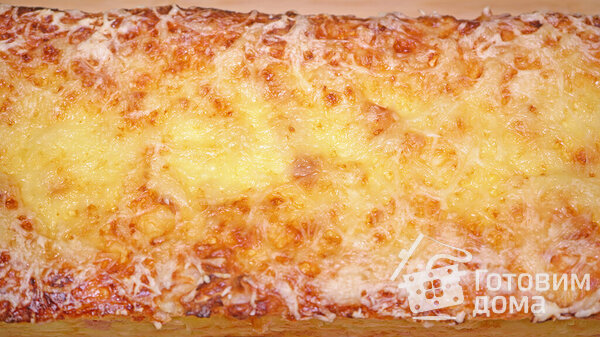 Рваный пирог из лаваша с сыром и ветчиной в духовке фото к рецепту 2