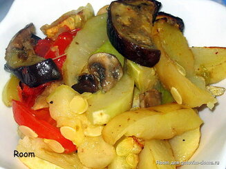 Картошка, запеченная с овощами
