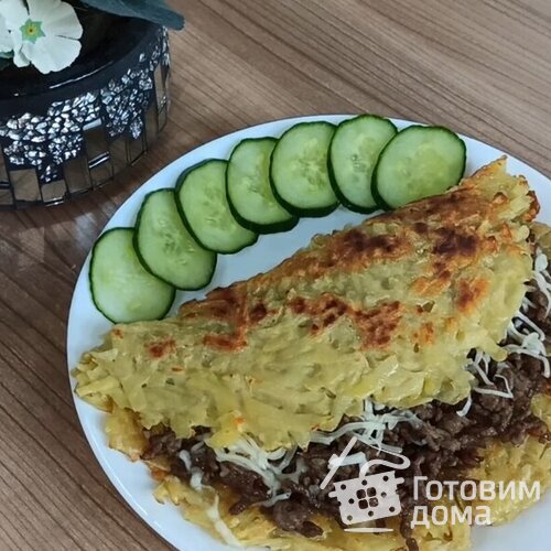 Картофельный блин с фаршем