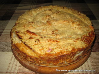 Ленивец из лаваша и мясного фарша