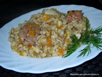 Перловая каша в казане