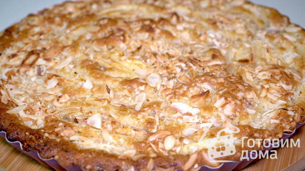 Нежный пирог с персиками фото к рецепту 10
