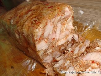 Зельц из куриных окорочков