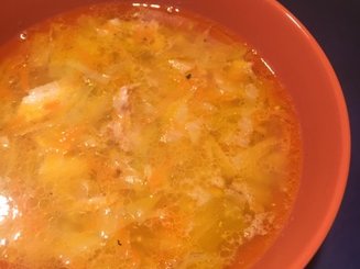 Щи из свежей капусты с курицей
