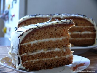 Легкий  медовик (жидкое тесто)