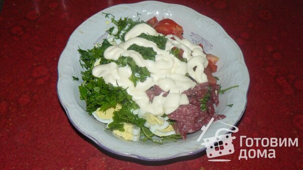 Сытный салат с рукколой фото к рецепту 6
