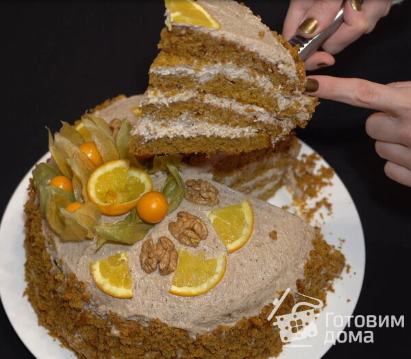 Тыквенный торт с нежным вкусом фото к рецепту 26