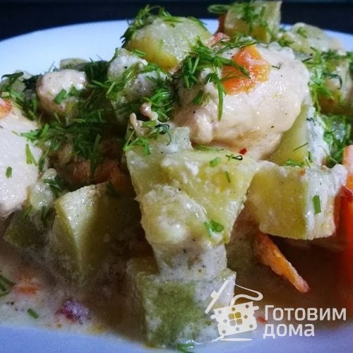 Курица с кабачками