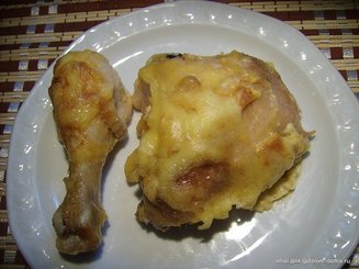 Курица, запеченная с сырной корочкой
