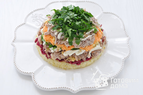 Рецепт салата шапка мономаха с фото пошагово
