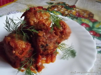 Рыбные тефтельки в томатном соусе (один из вариантов)