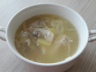Щи из свежей капусты с курицей