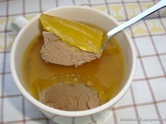 Паштет из печени с апельсиновым желе
