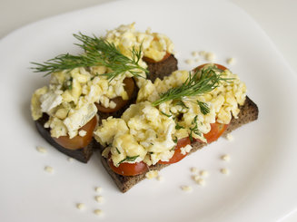 Smørrebrød - Бутерброд с яйцом и сыром