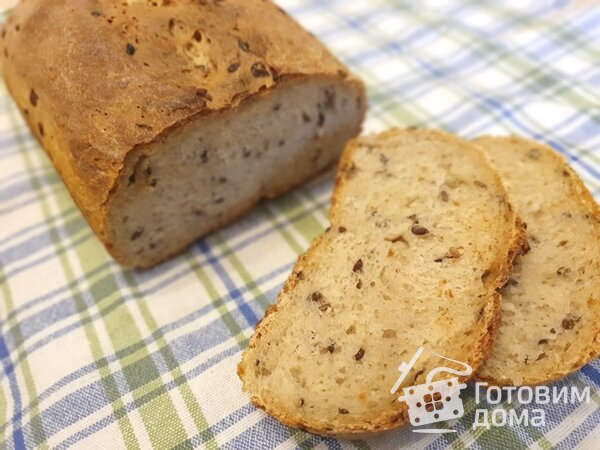 Литовский пшеничный хлеб с семенами льна фото к рецепту 1