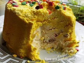 Лимонная пасха с маковой начинкой