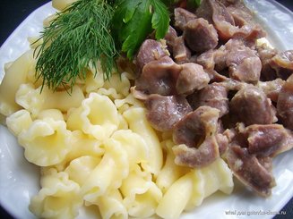 Нежные куриные желудки