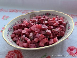 Салат из свеклы и огурцов