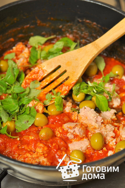 Паста с тунцом и помидорами фото к рецепту 4