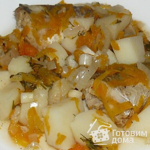 Хек с овощами