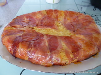 Картофельно-мясная запеканка с беконом и сыром