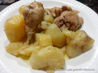 Картофель с мясом по-гречески