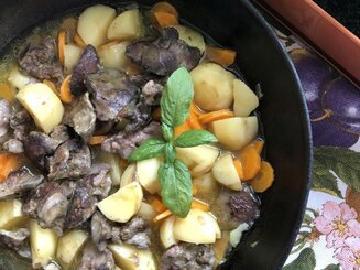 Рагу с печенью и овощами