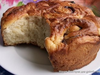 Сдобные булочки с какао к завтраку