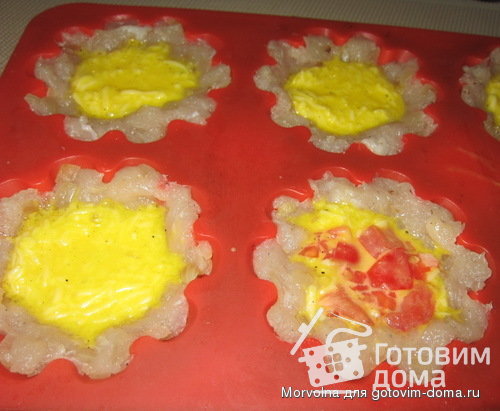 Мясные кексы с сырно-яичной начинкой фото к рецепту 2