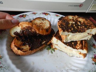 Гренки с шоколадом или с сыром