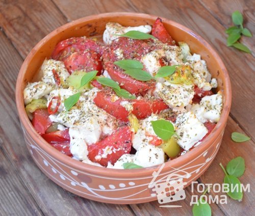 Буюрди - греческая горячая закуска из помидоров, перца и феты