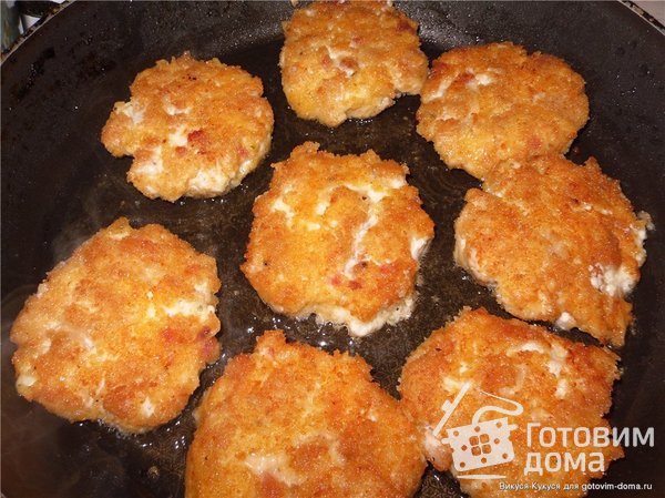 Сырно-куриные котлетки с беконом фото к рецепту 4