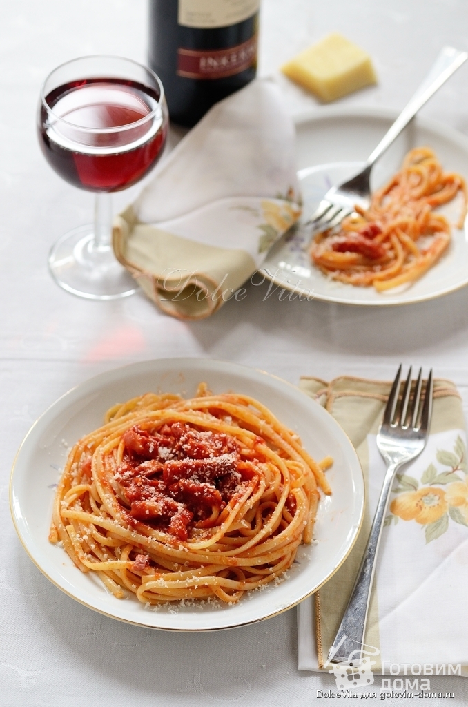 Spaghetti all&amp;#39;Аmatriciana - Спагетти а-ля Аматричана - пошаговый рецепт ...