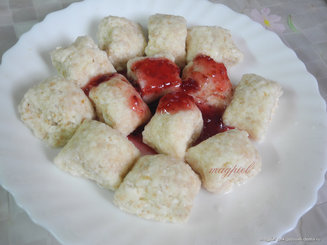Нежные ленивые вареники с отрубями