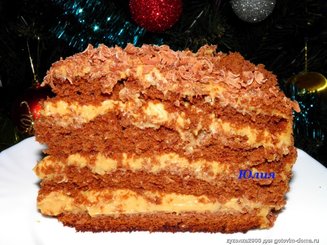 Торт "Чёрный Рыцарь" с кремом на варёной сгущёнке