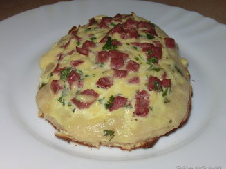 Фламмкухен из Эльзасса - пирог с луком, беконом и сыром