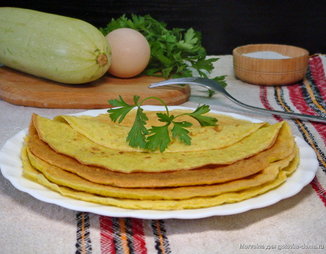 Блины кабачковые с овсяной мукой