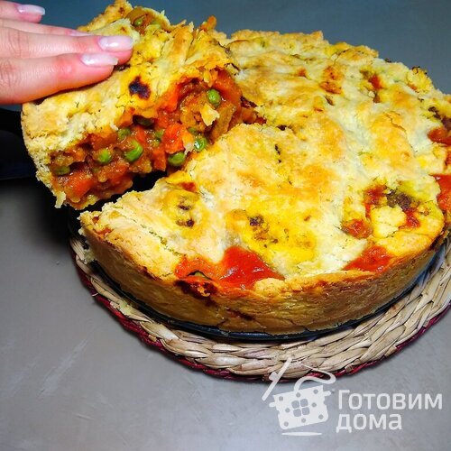 Пряный пирог с говядиной