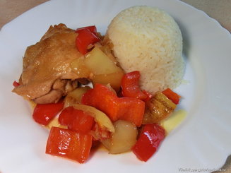 Рагу из курицы с болгарским перцем