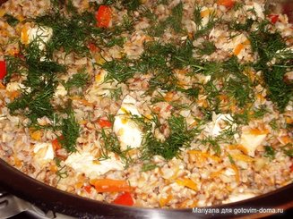 Гречка с мясом по-купечески