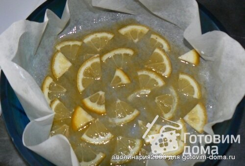 Сдобный творожный пирог с лимонно-медовой карамелью фото к рецепту 1