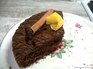 Пирог Шоколадный с фруктами