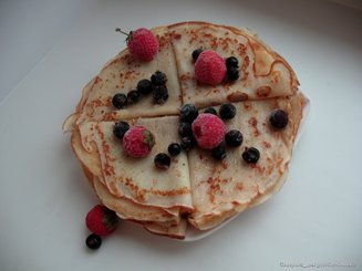 Заварные блины на кефире