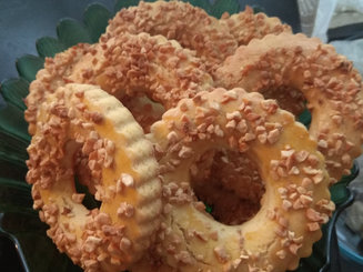 Песочные кольца с орехами