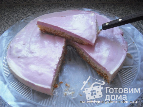 Двухцветный творожно-сливочный торт фото к рецепту 31