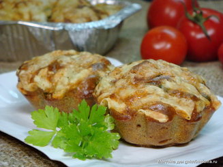 Печеночный кекс с петрушкой на ржаной муке
