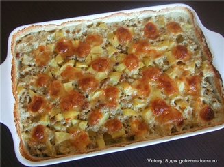 Запеканка из фарша и картофеля